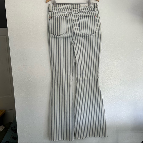 Copy- NWT Judy Blue Pin Stripe High Rise Flare Jeans Minimalist Western Boho - Picture 13 of 16